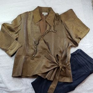 Coldwater Creek Wrap Blouse Size: 1X